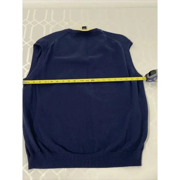 Jos A Bank Leadbetter Golf Mens Sleeveless Sweater Vest Extra Large Pima Cotton - Picture 4 of 7
